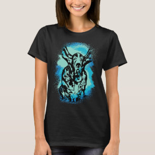 Basset Hound Paint Blue Design Dog Mum Dad_1 T-Shirt