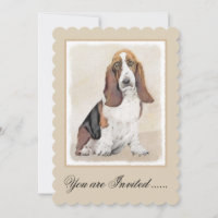 Basset Hound Painting - Cute Original Dog Art