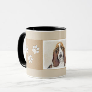 Basset Hound Painting - Cute Original Dog Art Mug