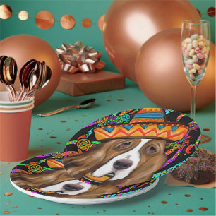 BASSET HOUND PAPER PLATE