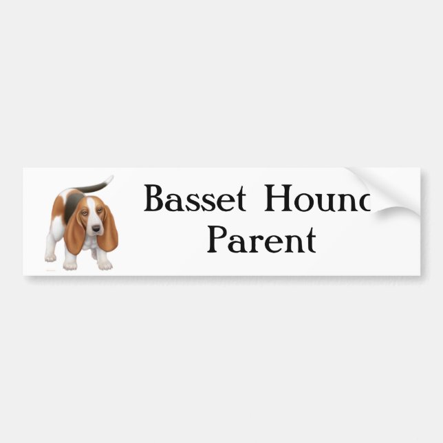 Basset Hound Parent Bumper Sticker (Front)
