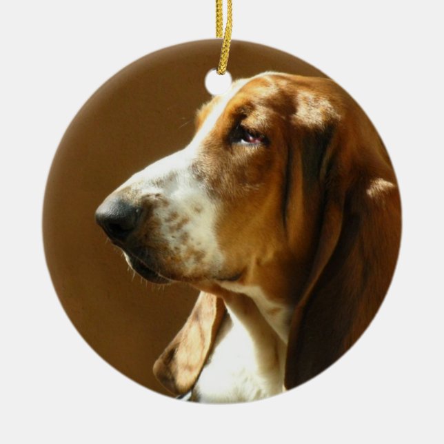 Basset Hound Photo Ornament (Front)