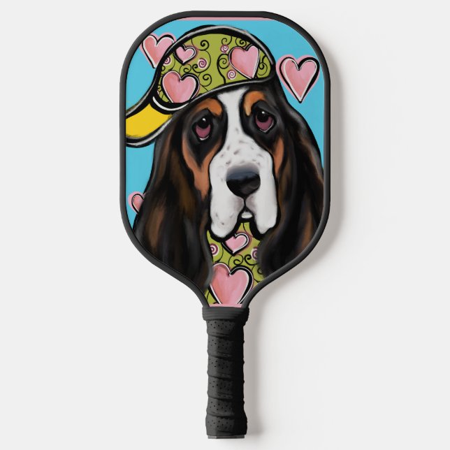 Basset Hound Pickleball Paddle (Front)
