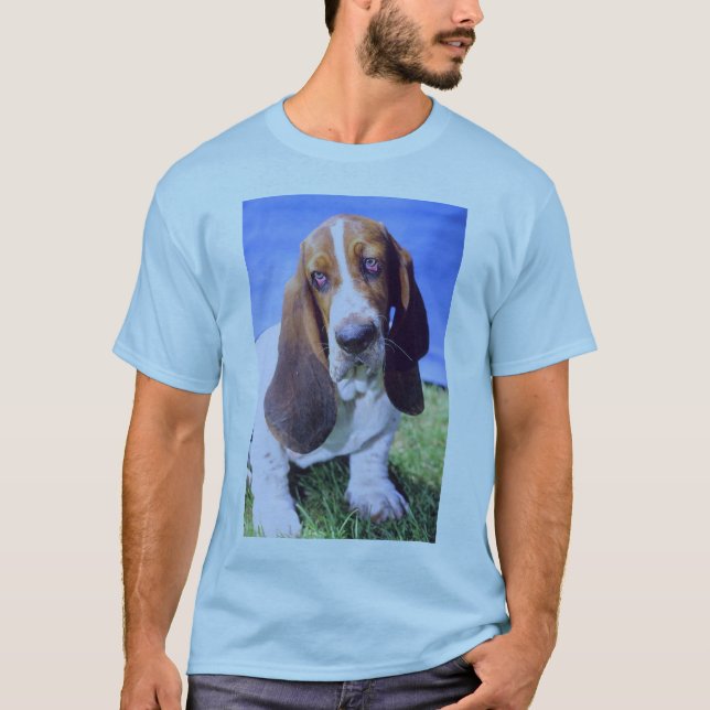 Basset Hound Picture T-Shirt (Front)