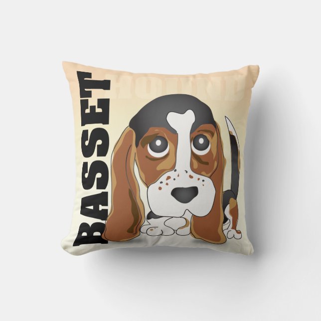 Basset Hound Pillow (Front)