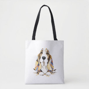 Basset Hound Playful Adorable Fun Animal Colourful Tote Bag