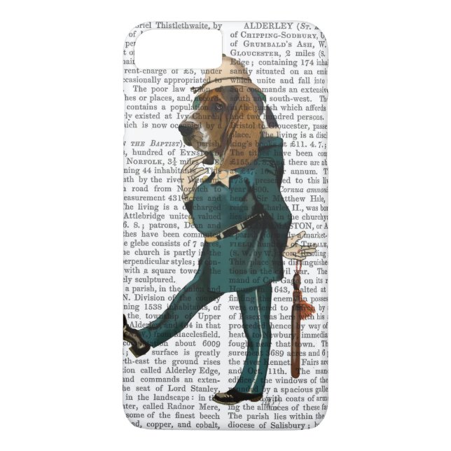 Basset Hound Policeman Case-Mate iPhone Case (Back)