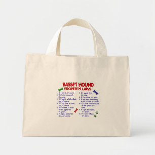 BASSET HOUND Property Laws 2 Mini Tote Bag