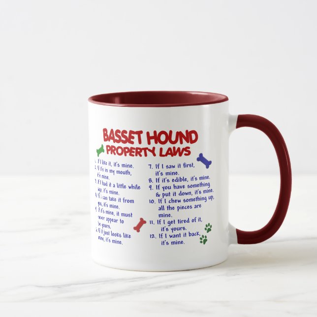 BASSET HOUND Property Laws 2 Mug (Right)