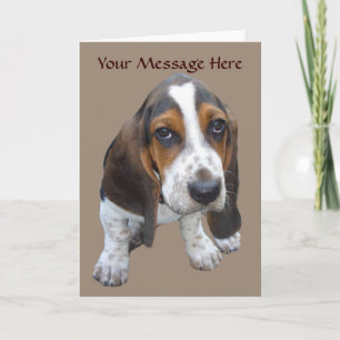 Basset Hound Puppy Greeting Card