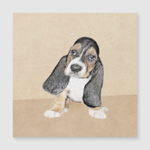 Basset Hound Puppy Painting - Original Dog Art