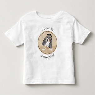 Basset Hound Puppy Painting - Original Dog Art Toddler T-Shirt