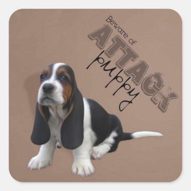 Basset Hound Puppy Sticker (Front)