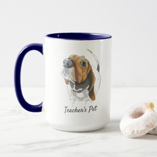 Basset Hound Realistic original Drawing Customised Mug