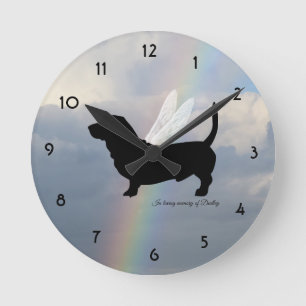 Basset Hound Remembrance Wall Clock
