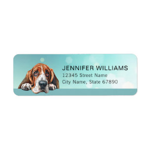 Basset Hound Return Address Label