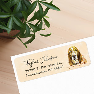Basset Hound Return Address Label