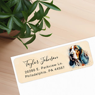 Basset Hound Return Address Label