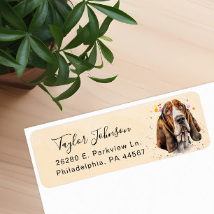 Basset Hound Return Address Label