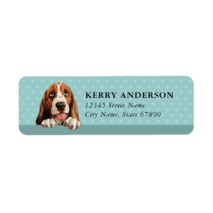 Basset Hound Return Address Label
