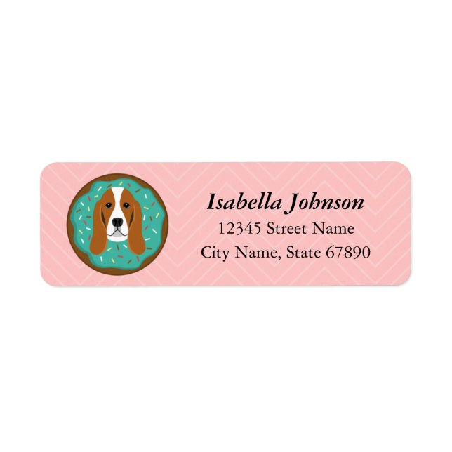 Basset Hound Return Address Labels (Front)