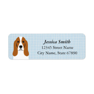 Basset Hound Return Address Labels