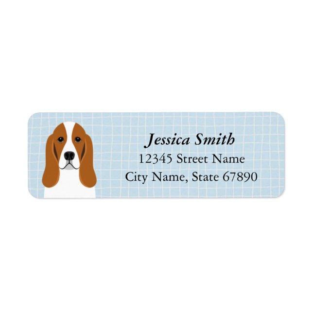 Basset Hound Return Address Labels (Front)