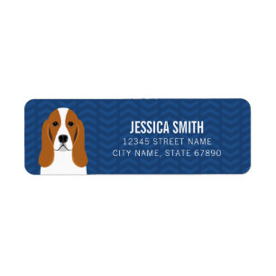 Basset Hound Return Address Labels