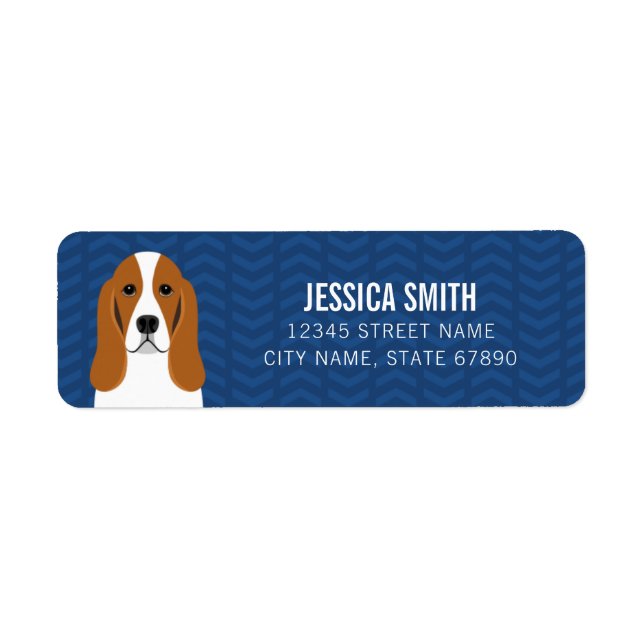 Basset Hound Return Address Labels (Front)