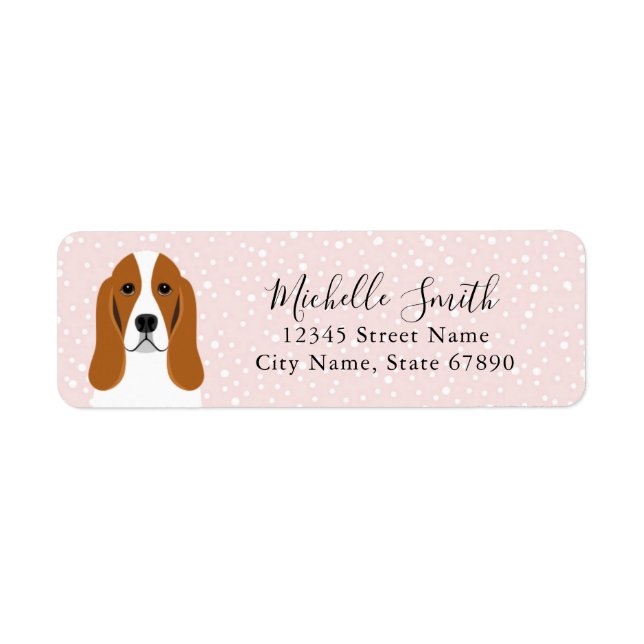 Basset Hound Return Address Labels (Front)