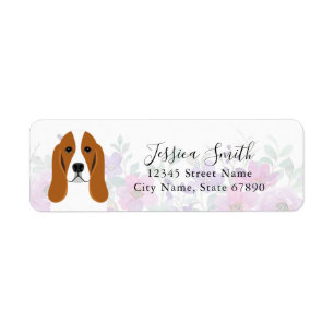 Basset Hound Return Address Labels