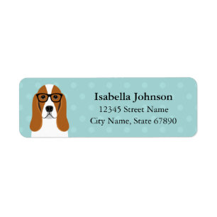 Basset Hound Return Address Labels