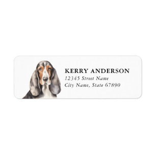 Basset Hound Return Address Labels