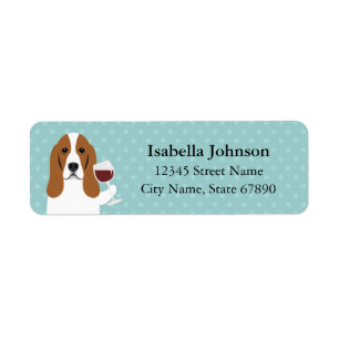 Basset Hound Return Address Labels