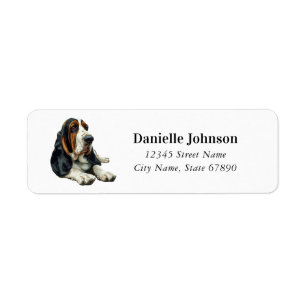 Basset Hound Return Address Labels