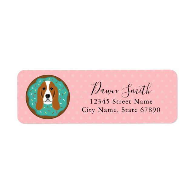 Basset Hound Return Address Labels (Front)