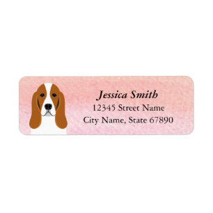 Basset Hound Return Address Labels