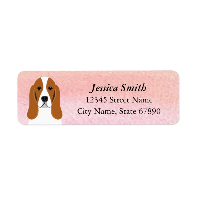 Basset Hound Return Address Labels (Front)