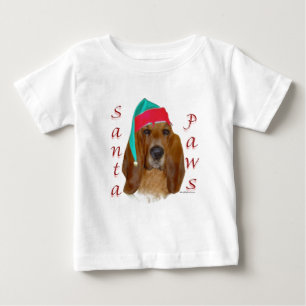 Basset Hound Santa Paws Baby T-Shirt