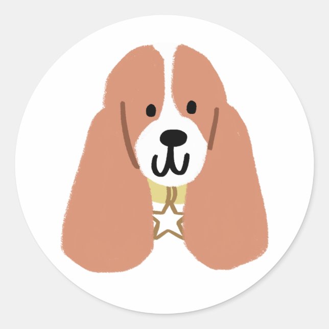 Basset Hound Sticker – Cute Long-Eared Dog Vinyl  (Front)