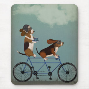 Basset Hound Tandem Mouse Pad