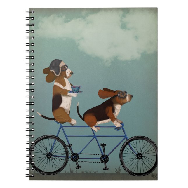 Basset Hound Tandem Notebook (Front)
