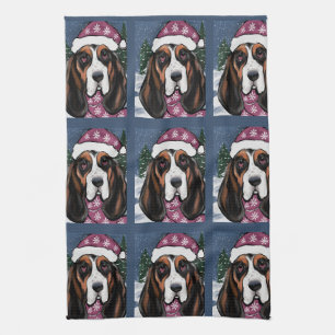 BASSET HOUND TEA TOWEL