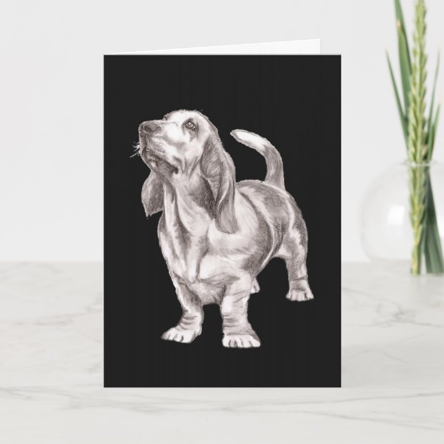 Basset Hound Thank you card (Front)