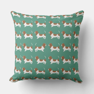 Basset Hound Throw Pillow