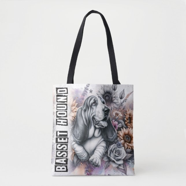 Basset Hound Tote Bag (Front)
