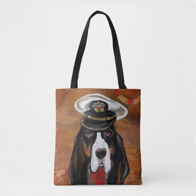 BASSET HOUND TOTE BAG (Front)