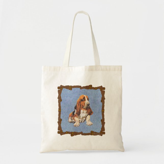 Basset Hound Tote Bag (Front)