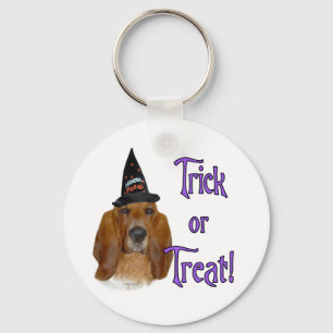 Basset Hound Trick Key Ring