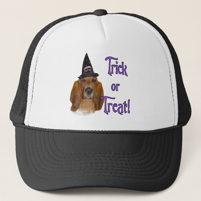 Basset Hound Trick Trucker Hat (Front)